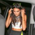 Kendall Jenner quitte la soirée d'anniversaire de Kylie Jenner le 9 août 2015 à Los Angeles