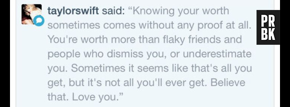Taylor Swift : elle répond au message de détresse d'une fan sur Tumblr