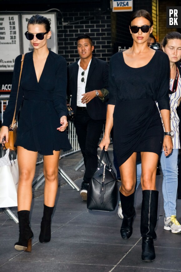 Irina Shayk et Emily Ratajkowski se baladent à New York pour la Fashion Week en septembre 2015