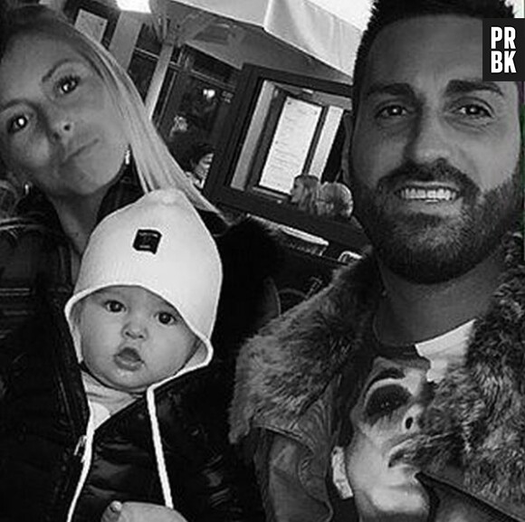 Stéphanie Clerbois avec son fils Lyam et son compagnon sur une photo Instagram