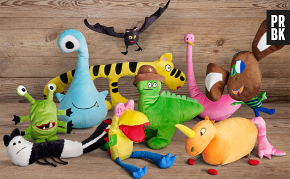 Les dix peluches de la collection Soft Toys for Education 2015