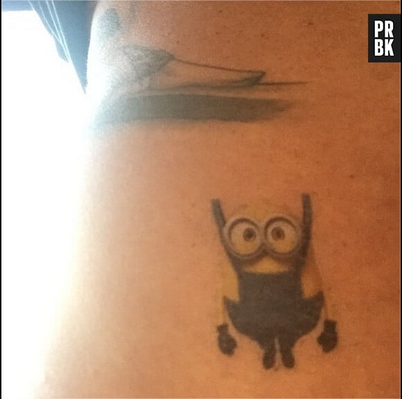 David Beckham : sa fille Harper lui colle un tatouage "Minion"