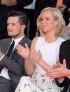 Jennifer Lawrence, Josh Hutcherson et Liam Hemsworth présentent Hunger Games - La Révolte, Partie 2 et laissent leurs empreintes aux TCL Chinese Theatre (Los Angeles) le 31 octobre 2015