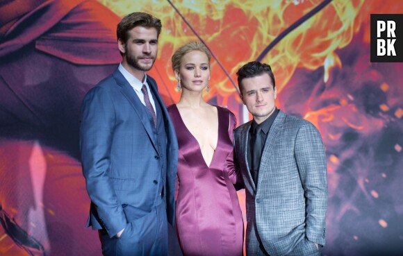 Jennifer Lawrence, Josh Hutcherson et Liam Hemsworth réunis à l'avant-première d'Hunger Games 4, le 4 novembre 2015 à Berlin