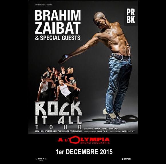 Brahim Zaibat : Rock It All à l'Olympia le 1er décembre 2015