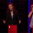 Niall Horan et Harry Styles dans l'émission The Late Late Show with James Corden