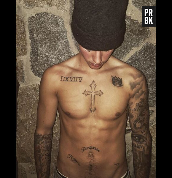 Justin Bieber affiche ses tatouages sur Instagram