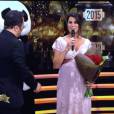 Karine Ferri : ventre rond de femme enceinte et joli décolleté le 11 décembre 2015 aux Z'Awards de la télé sur TF1