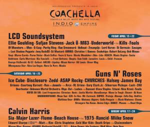 Coachella 2016 : l'affiche de la programmation