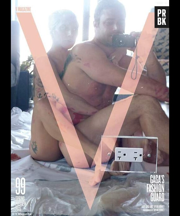 Lady Gaga et Taylor Kinney nus en une du magazine V