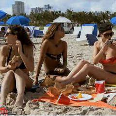Nadège (Friends Trip 2) sexy en bikini à la plage... avant de se faire attaquer par des mouettes !