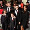 Victoria Beckham, David Beckham et leurs fils en 2013