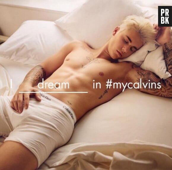 Justin Bieber sur une photo de la nouvelle campagne de Calvin Klein