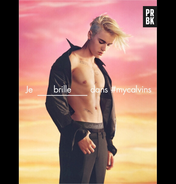 Justin Bieber torse-nu sur une photo de la nouvelle campagne de Calvin Klein