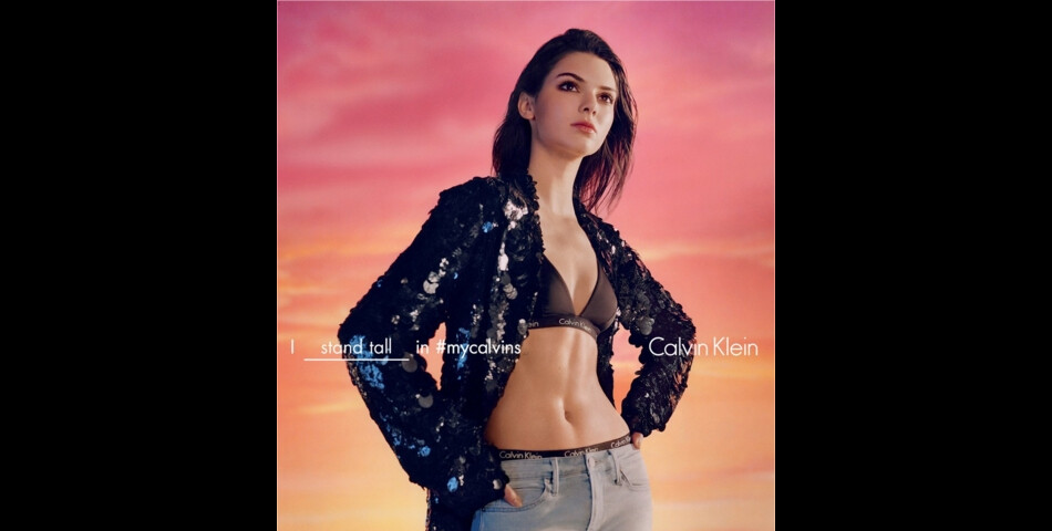 Kendall Jenner sur une photo de la nouvelle campagne de Calvin Klein
