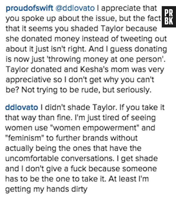 Demi Lovato : sa réponse aux tacles des fans de Taylor Swift