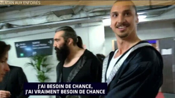 Zlatan Ibrahimovic aux Enfoirés : le joueur du PSG intimidé par Sébastien Chabal lors du concert