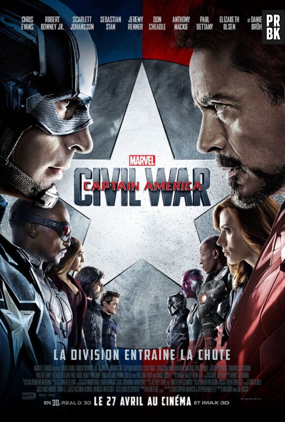 Captain America Civil War : l'affiche du film