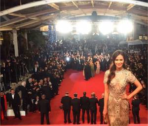 Leila Ben Khalifa monte les marches du Festival de Cannes pour la première fois le 16 mai 2016