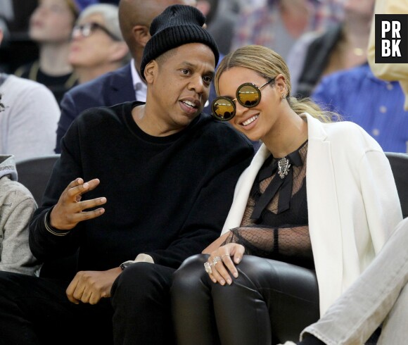 Beyoncé et Jay-Z tout sourire lors d'un match de basket... avant la sortie de "Lemonade".