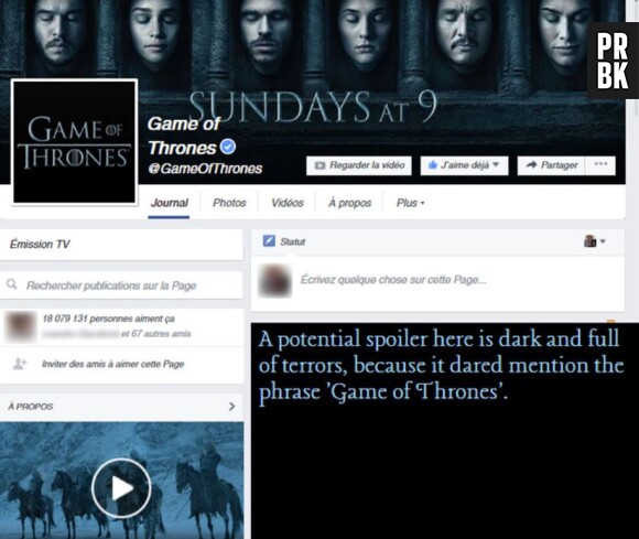 Game Of Spoils - l'extension anti spoiler pour Game Of Thrones