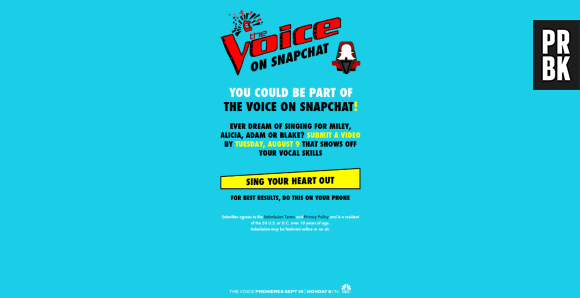 The Voice débarque sur Snapchat !