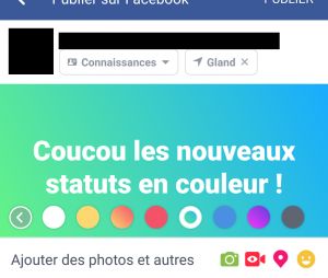 Facebook lance les statuts colorés