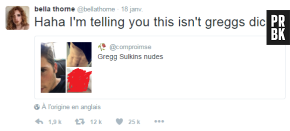 Bella Thorne prend la défense de son ex Gregg Sulkin sur Twitter