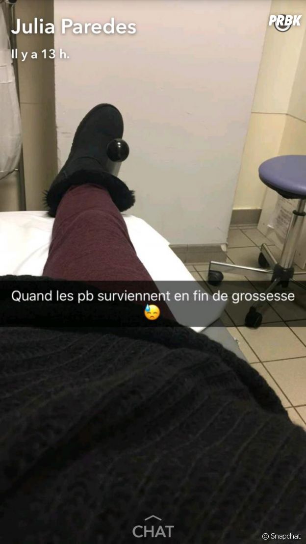Julia Paredes hospitalisée avant la naissance de sa fille