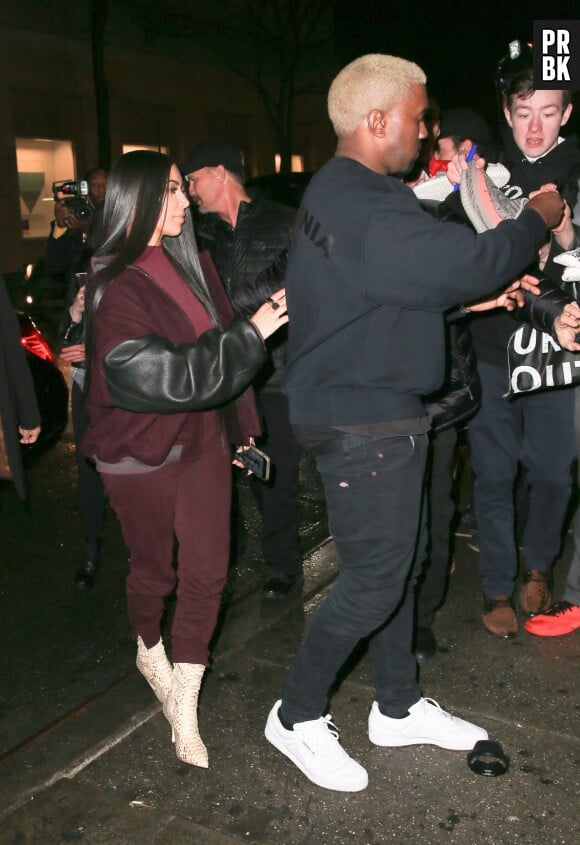 Kim Kardashian et Kanye West au défilé de Kanye West 'Yeezy Season 5'.