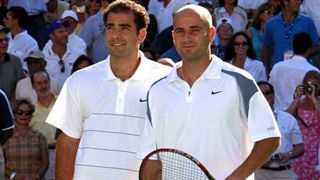Clash entre Agassi et Sampras lors d'une exhibition caritative à Indian Wells