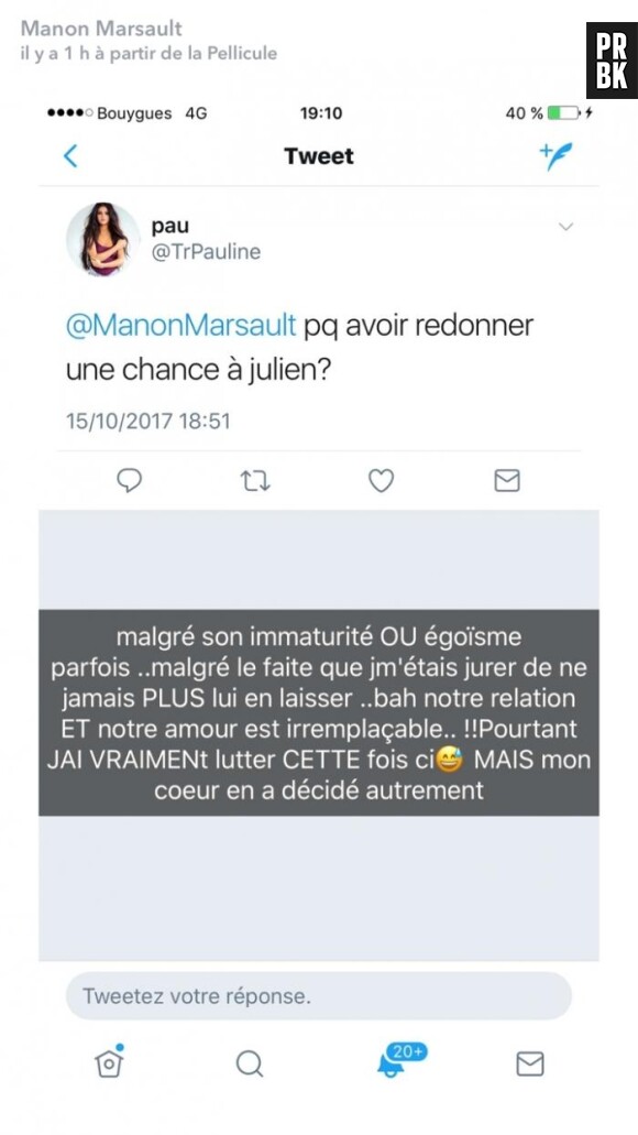 Manon Marsault de nouveau en couple avec Julien Tanti, elle explique pourquoi et clashe Jessica Thivenin