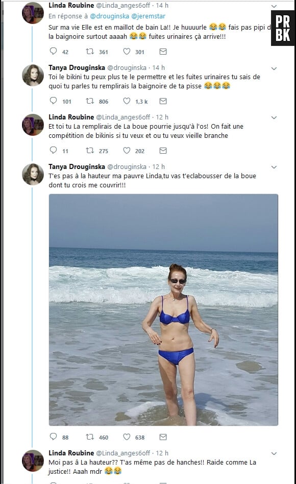 Tanya Drouginska VS Linda : elles se clashent sur Twitter