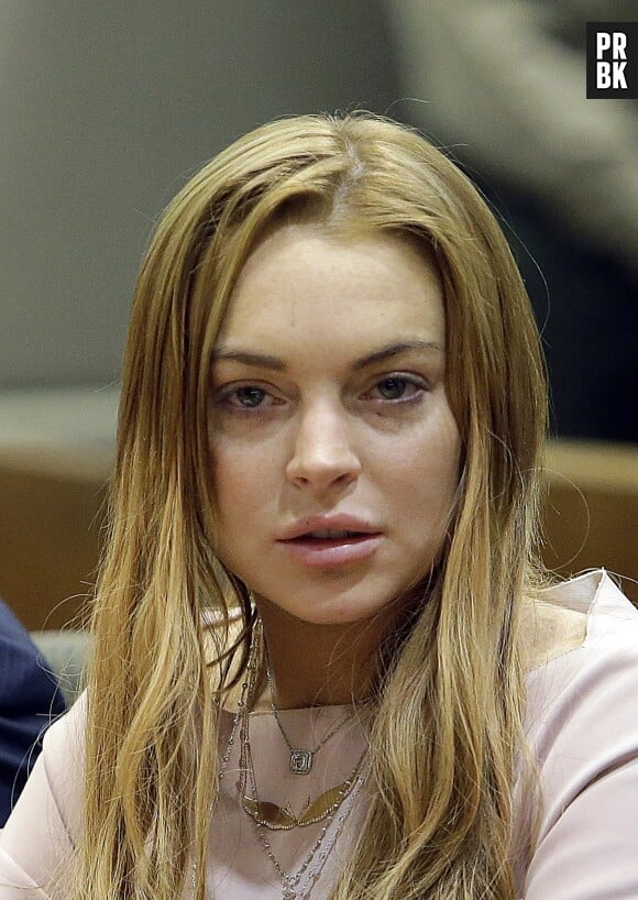 Lindsay Lohan lors d'une séance au tribunal en 2012