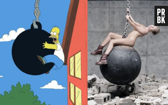 Les Simpson ont prédit le clip de Wrecking Ball de Miley Cyrus