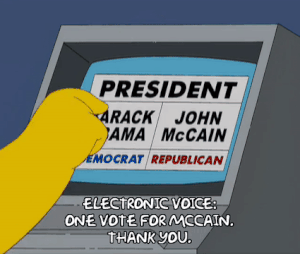 Les Simpson ont prédit les machines à voter truquées