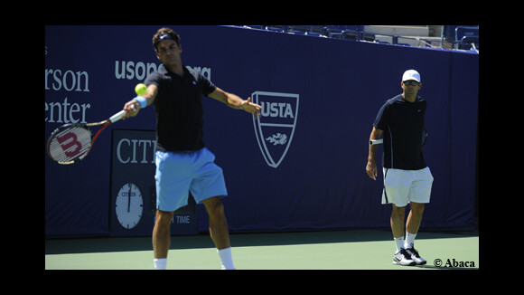 US Open 2010 ... Roger Federer à l'entraînement ... les photos