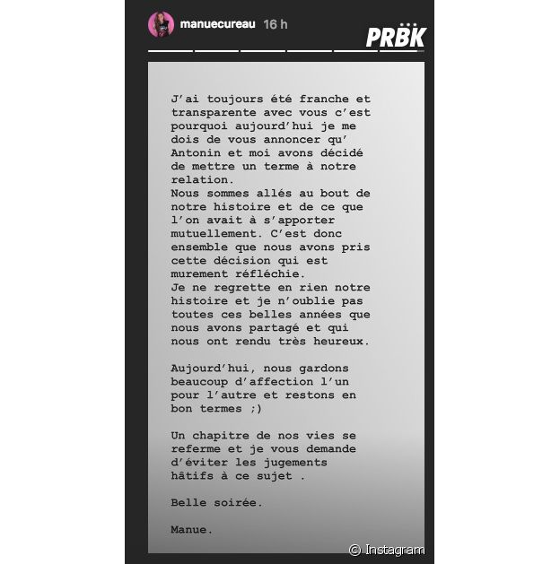 Manue (La Villa, la bataille des couples) annoncent sa rupture avec Antonin