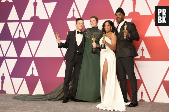 Rami Malek, Olivia Colman, Regina King et Mahershala Ali gagnants aux Oscars 2019 le 24 février à Los Angeles