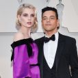 Rami Malek et Lucy Boynton sur le tapis rouge des Oscars 2019 le 24 février à Los Angeles