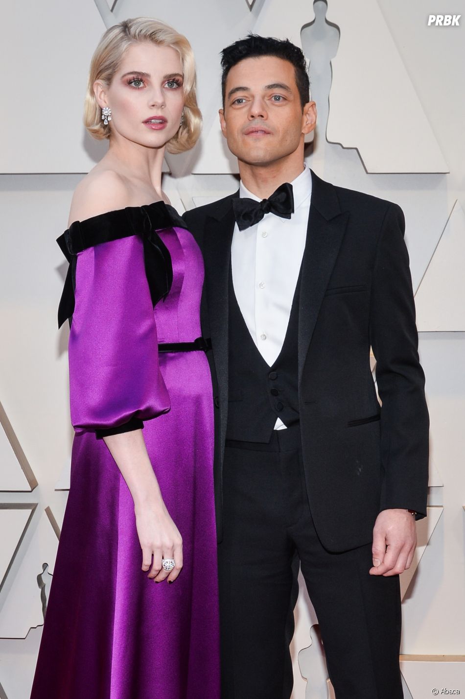 Rami Malek et Lucy Boynton sur le tapis rouge des Oscars 2019 le 24 février à Los Angeles Rami Malek et Lucy Boynton sur le tapis rouge des Oscars 2019 le 24 février à Los Angeles