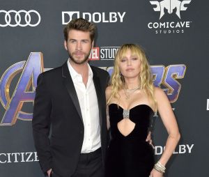 Liam Hemsworth et Miley Cyrus lors de l'avant-première d'Avengers : Endgame en avril 2019