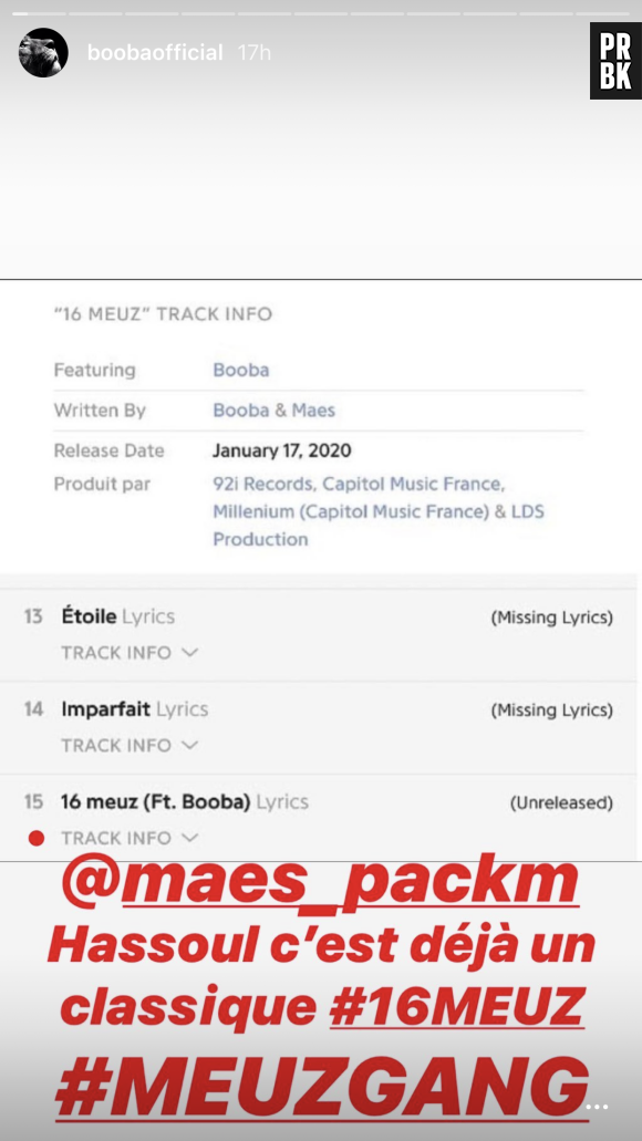 Booba confirme son feat avec Maes sur l'album "Les derniers salopards"