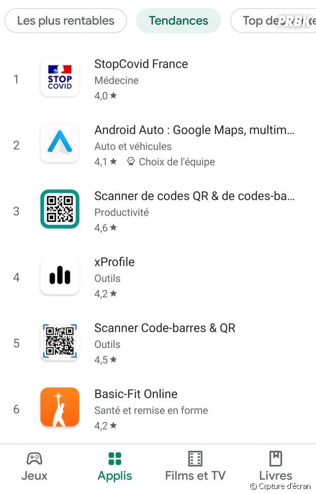 StopCovid : l'appli contre le coronavirus est en tête des téléchargements sur iOS (App Store) et Android (Google Play)