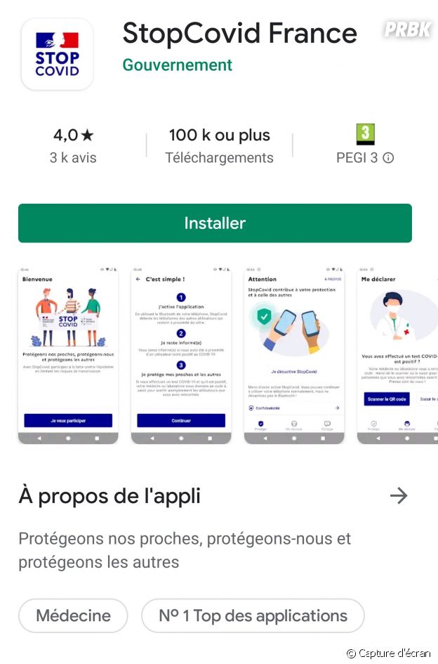 StopCovid : l'appli contre le coronavirus est en tête des téléchargements sur iOS (App Store) et Android (Google Play)
