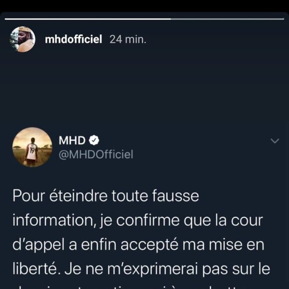 MHD libéré de prison ? Il confirme et clame son innocence