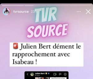 Julien Bert dément les rumeurs d'un rapprochement avec Isabeau