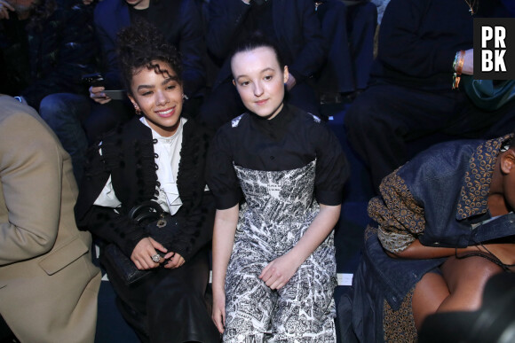 Antonia Gentry et Bella Ramsey - Front Row du défilé Christian Dior prêt-à-porter automne-hiver 2023/2024 lors de la Fashion Week de Paris (PFW), à Paris, France, le 28 février 2023.