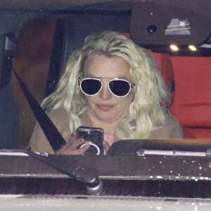Exclusif - Britney Spears et son mari Sam Asghari sont allés dîner en amoureux au restaurant Nobu à Malibu le 19 février 2023. 