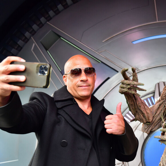 Vin Diesel à Disneyland Paris pour l'avant-première du film Les Gardiens de la Galaxie : volume 3 le samedi 22 avril 2023